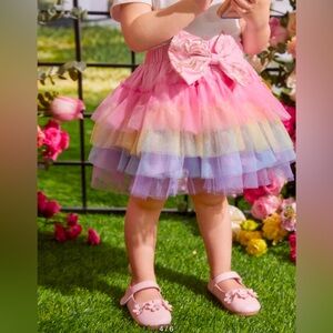 Baby Girl Tutu Mesh Skirt With Bow